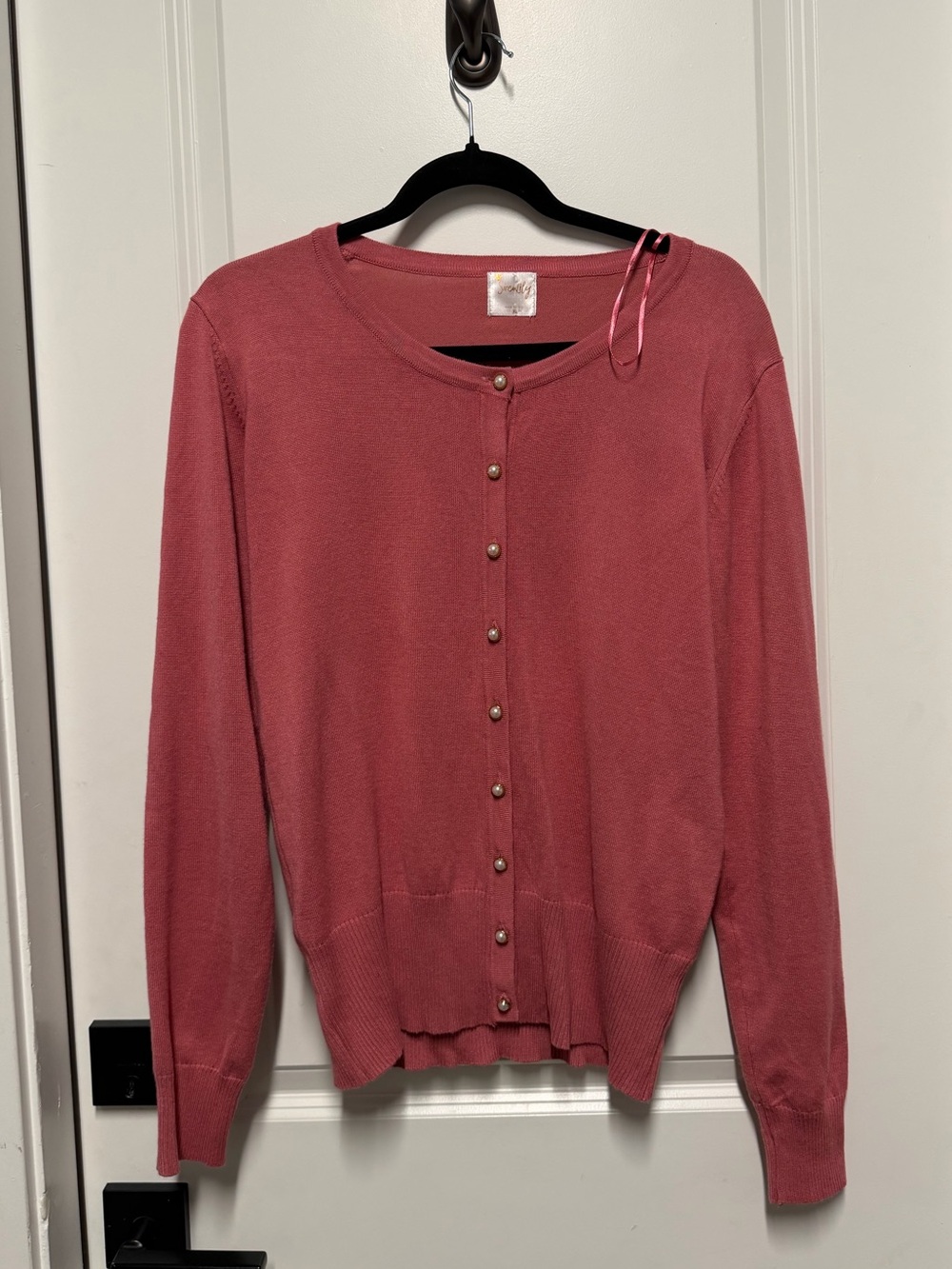 Sincerely Dusty Rose Pearl Button Cardigan Size XL